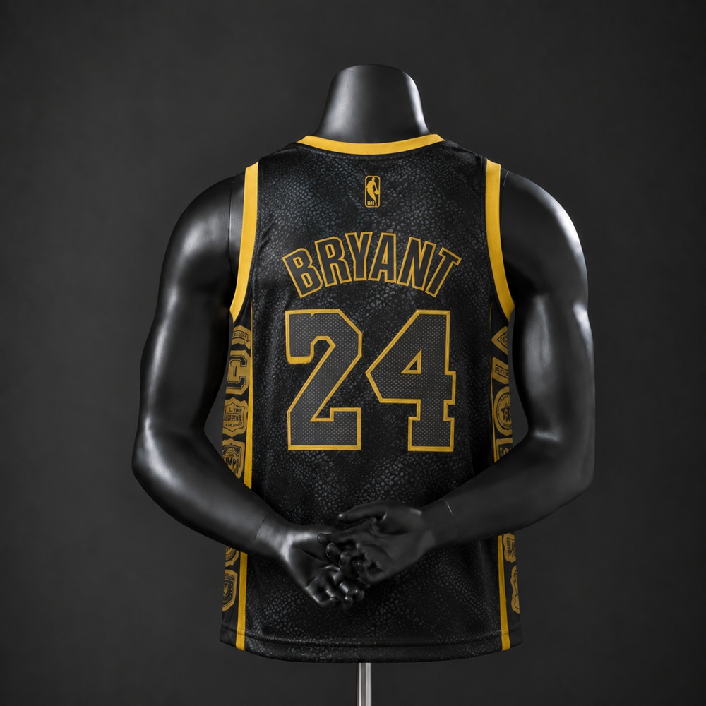 Los Angeles Lakers Commemorative Edition Kobe Bryant #24 NBA Jersey Embroidered Version Foto 2
