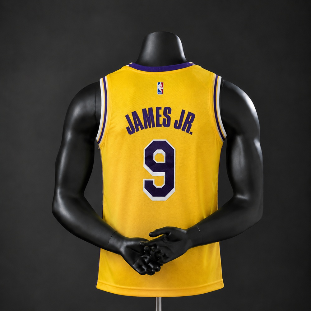 Los Angeles Lakers Icon Edition James Jr. #9 NBA Jersey Embroidered Version Foto 2