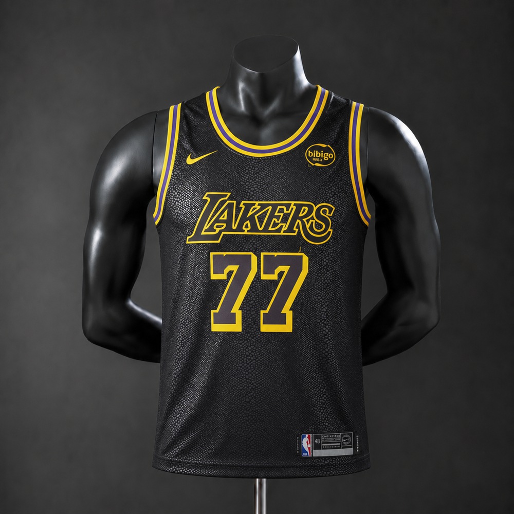 Los Angeles Lakers Black Mamba Edition Doncic #77 NBA Jersey Embroidered Version