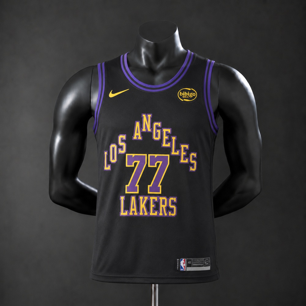 Los Angeles Lakers City Edition Doncic #77 NBA Jersey Embroidered Version