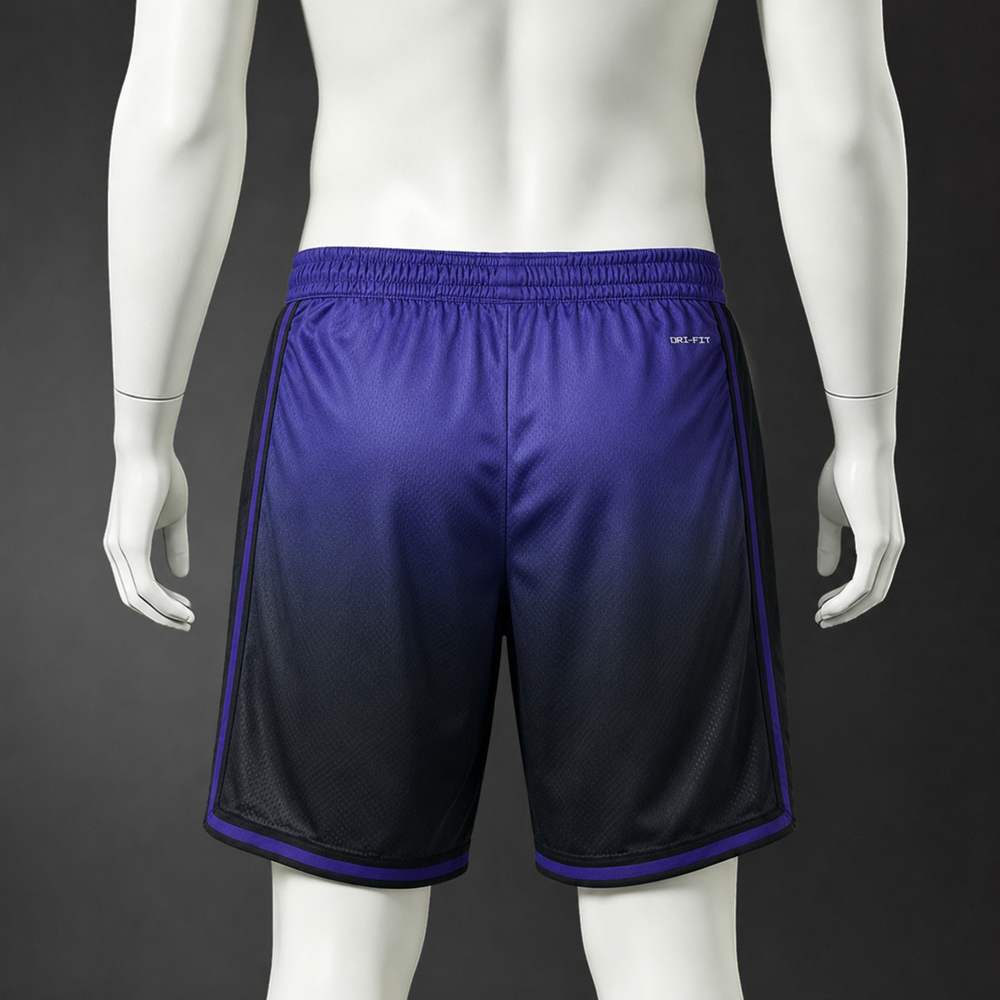Los Angeles Lakers Classic Edition Basketball NBA Shorts Silk Version Foto 2