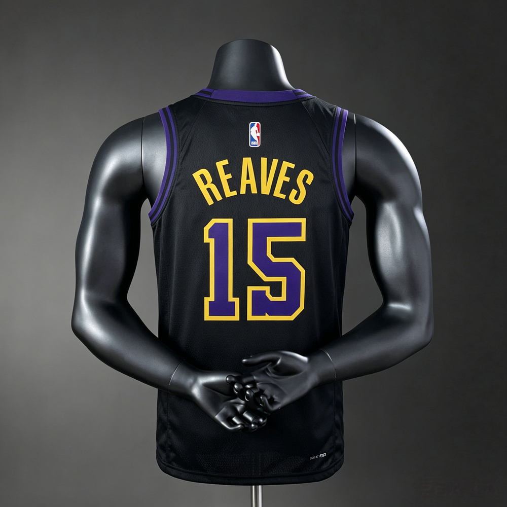 Los Angeles Lakers Classic Edition Reaves #15 NBA Jersey Silk Version Foto 2