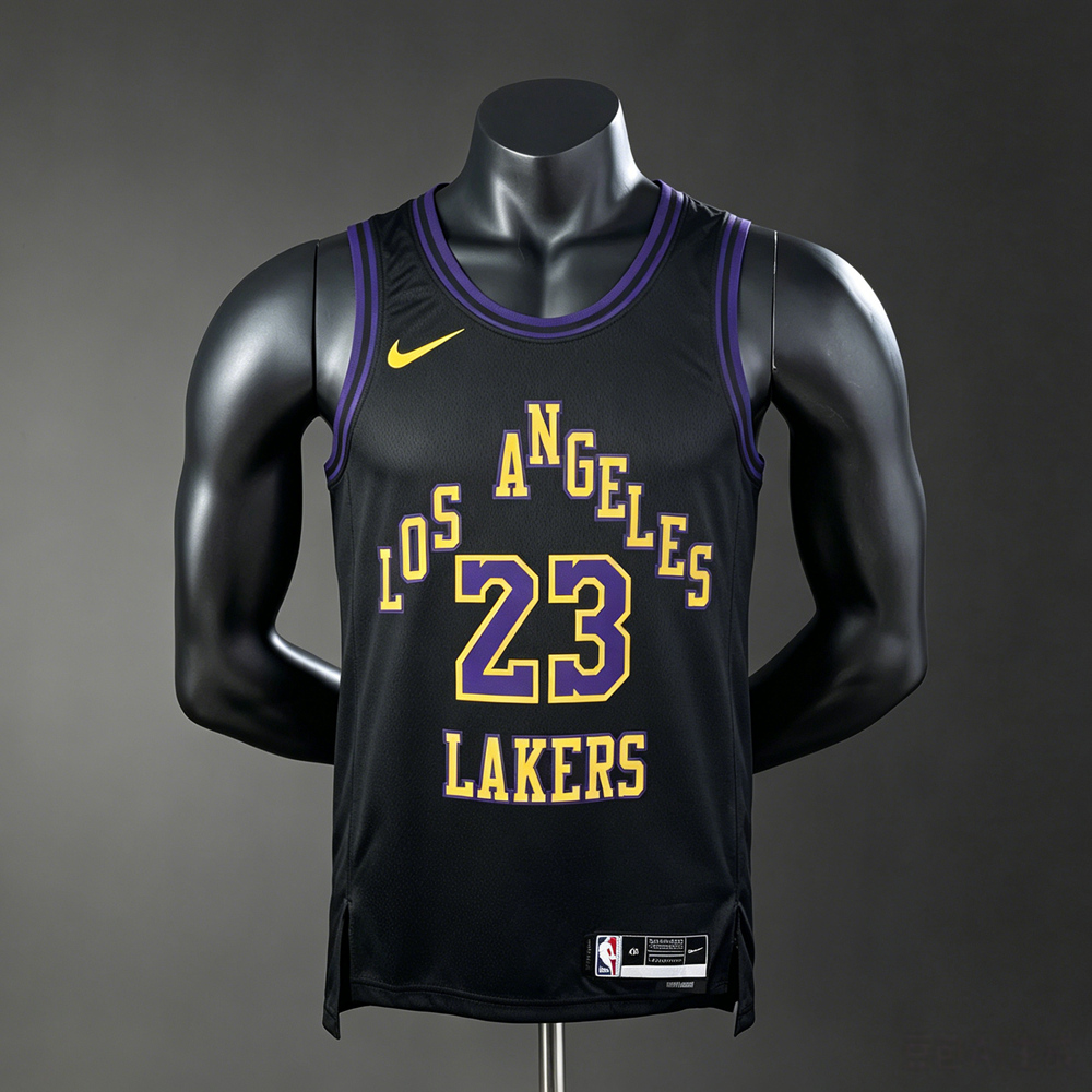 Los Angeles Lakers City Edition James #23 NBA Jersey Silk Version
