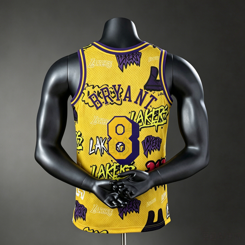 Los Angeles Lakers Classic Edition Bryant #8 NBA Jersey Silk Version Foto 2