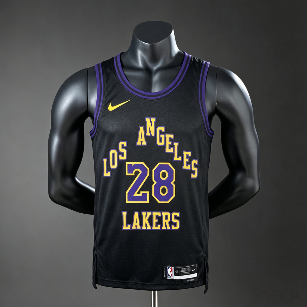 Los Angeles Lakers City Edition Hachimura #28 NBA Jersey Silk Version