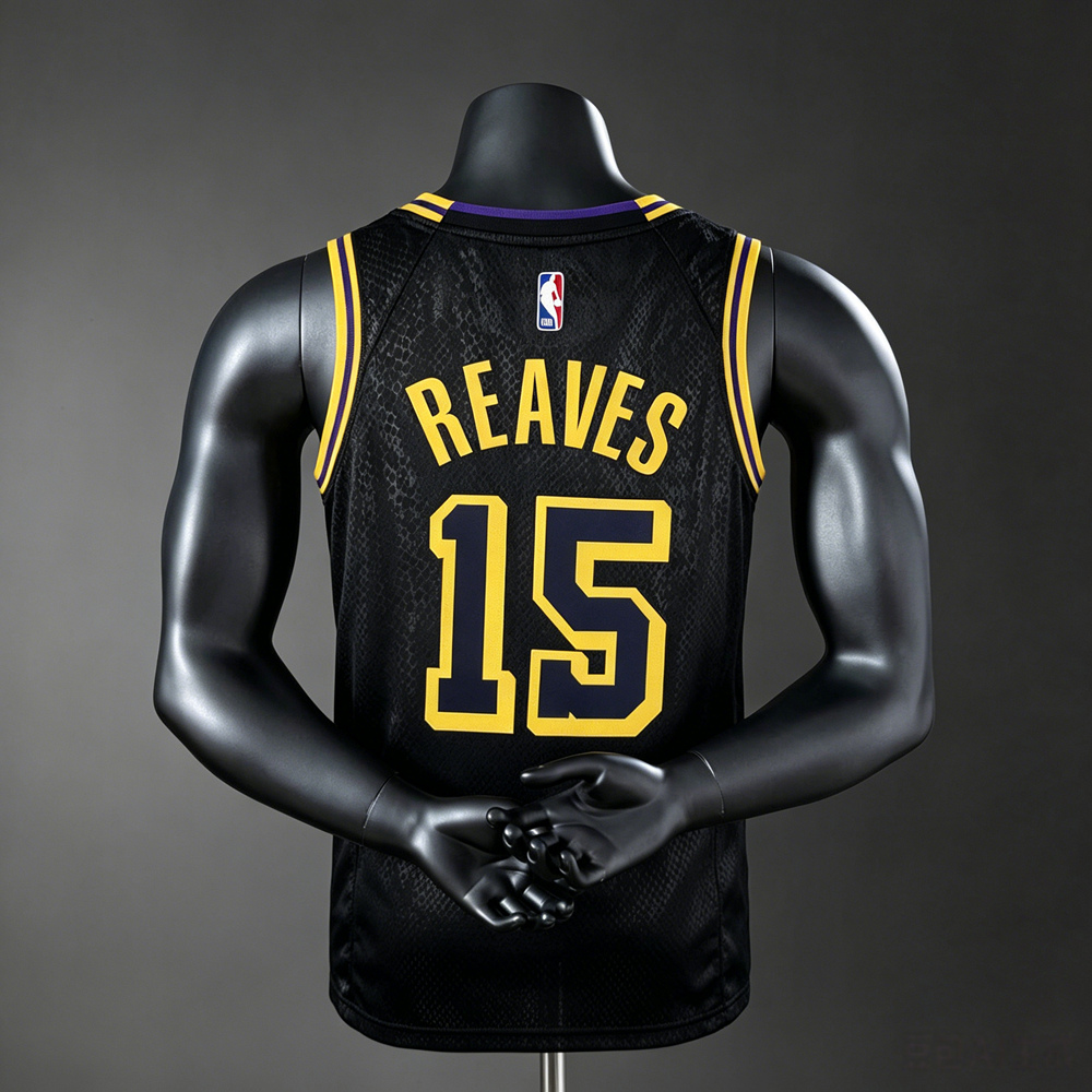 Los Angeles Lakers Mamba Edition Reaves #15 NBA Jersey Silk Version Foto 2