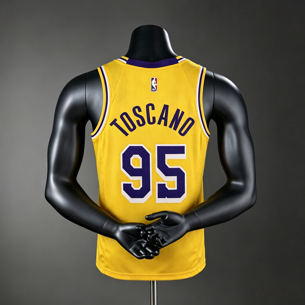 Los Angeles Lakers Classic Edition Toscano #95 NBA Jersey Silk Version Foto 2