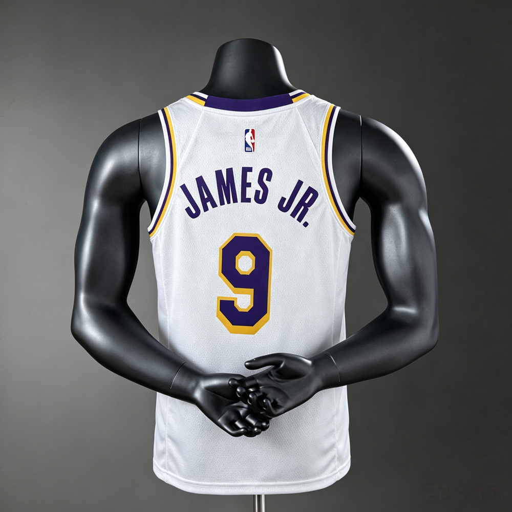 Los Angeles Lakers Association Edition James Jr. #9 NBA Jersey Silk Version Foto 2