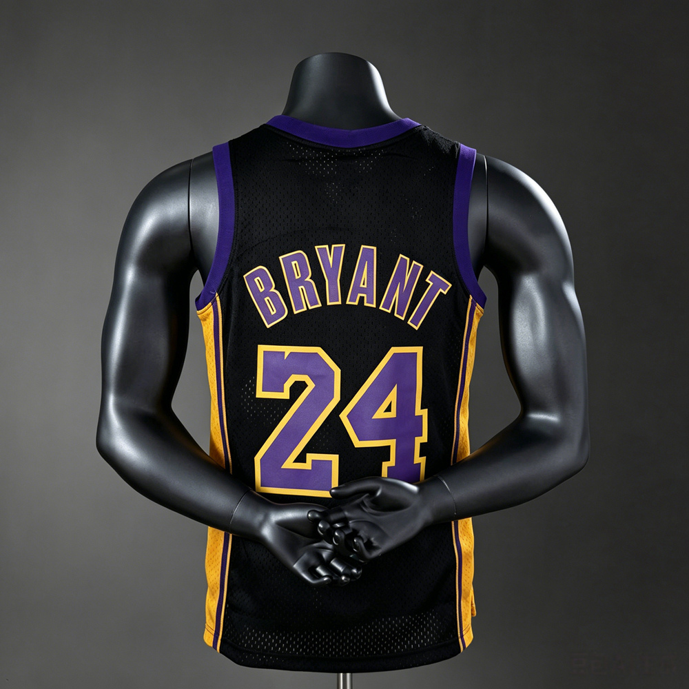 Los Angeles Lakers Hardwood Classics Edition Bryant #24 NBA Jersey Silk Version Foto 2