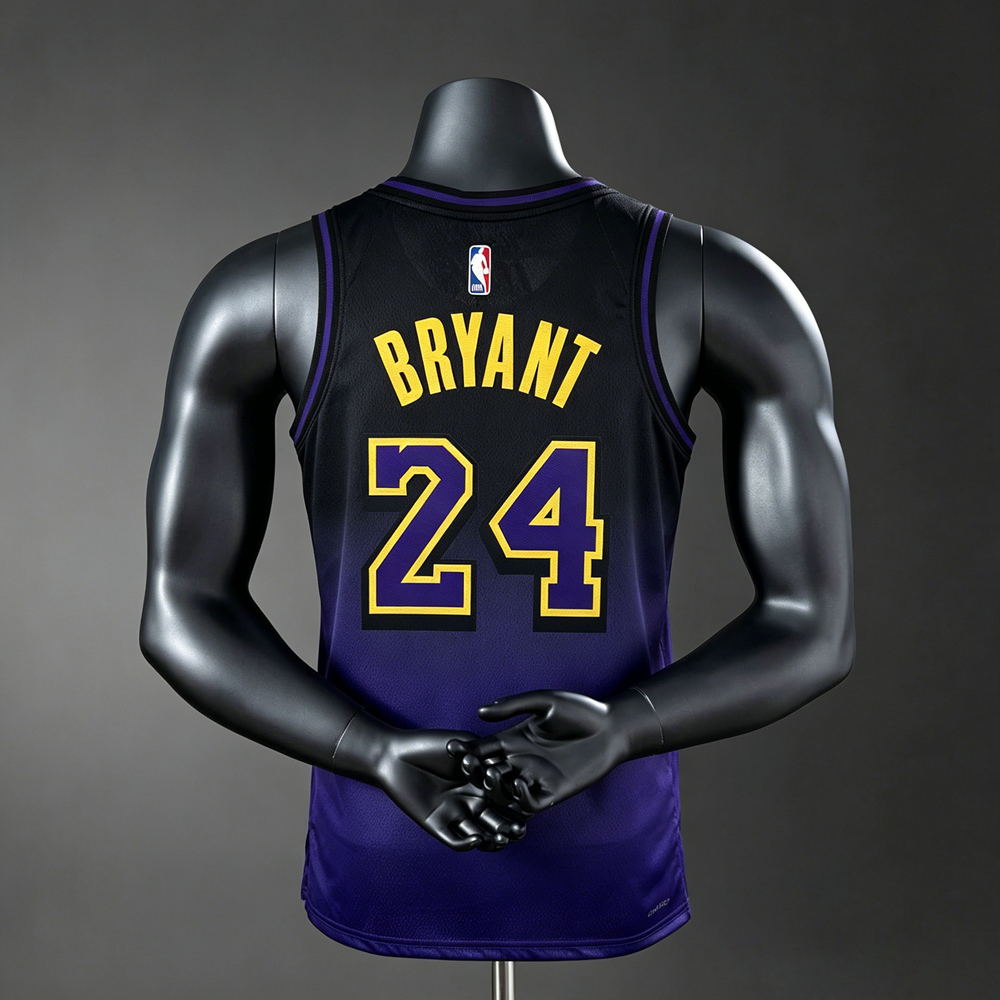 Los Angeles Lakers City Edition Bryant #24 NBA Jersey Silk Version Foto 2