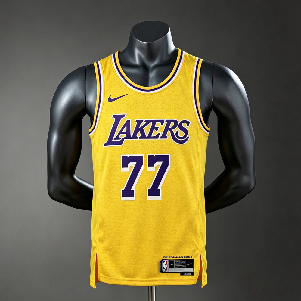 Los Angeles Lakers Icon Edition Doncic #77 NBA Jersey Silk Version