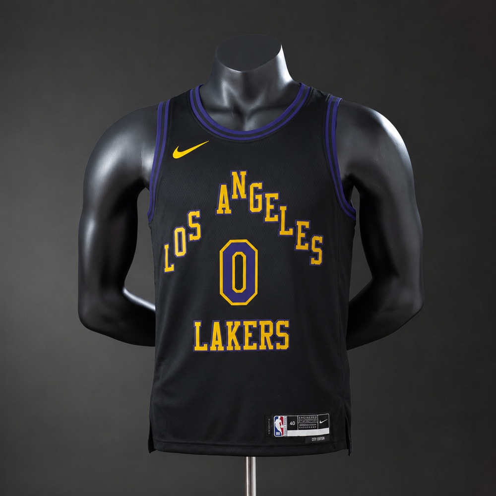 Los Angeles Lakers  City Edition Westbrook #0 NBA Jersey Silk Version