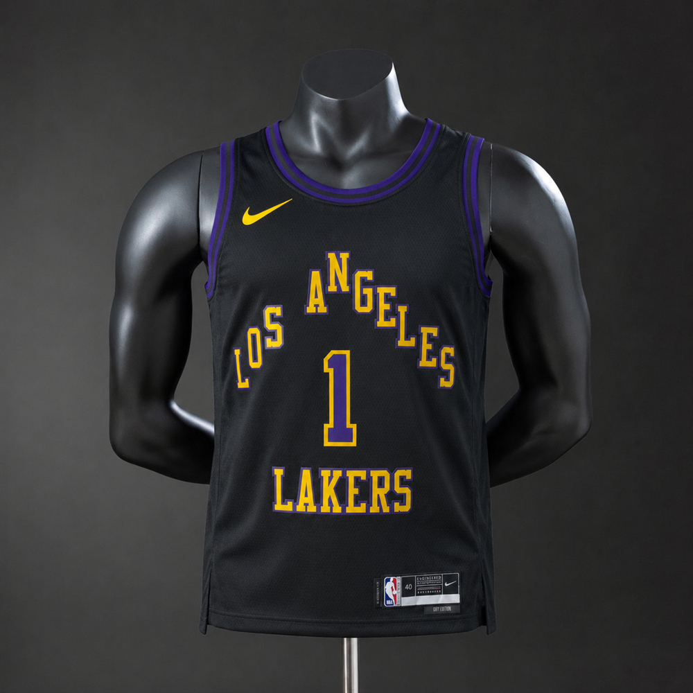 Los Angeles Lakers 23/24 City Edition Russell#1 NBA Jersey Silk Version