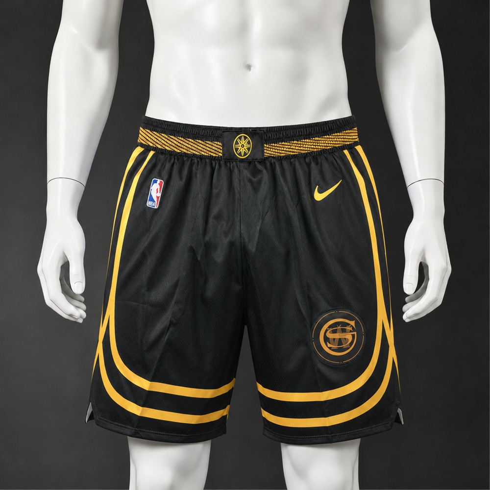 Golden State Warriors Basketball NBA Shorts Embroidered Version