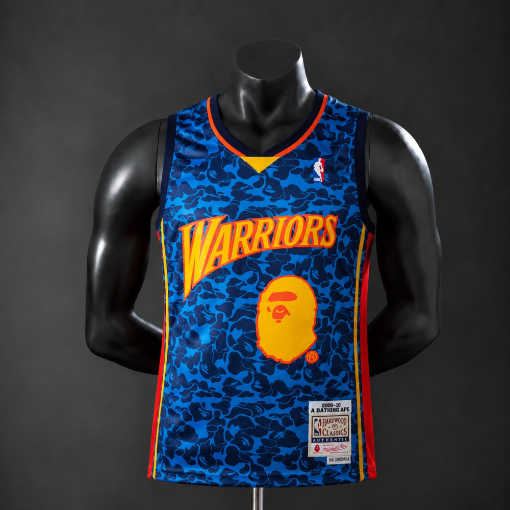 Golden State Warriors Hardwood Classics A Bathing Ape #93 NBA Jersey Embroidered Version
