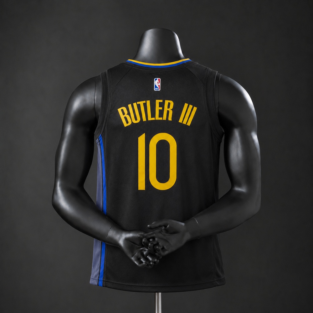 Golden State Warriors Statement Edition Jimmy Butler III #10 NBA Jersey Embroidered Version Foto 2