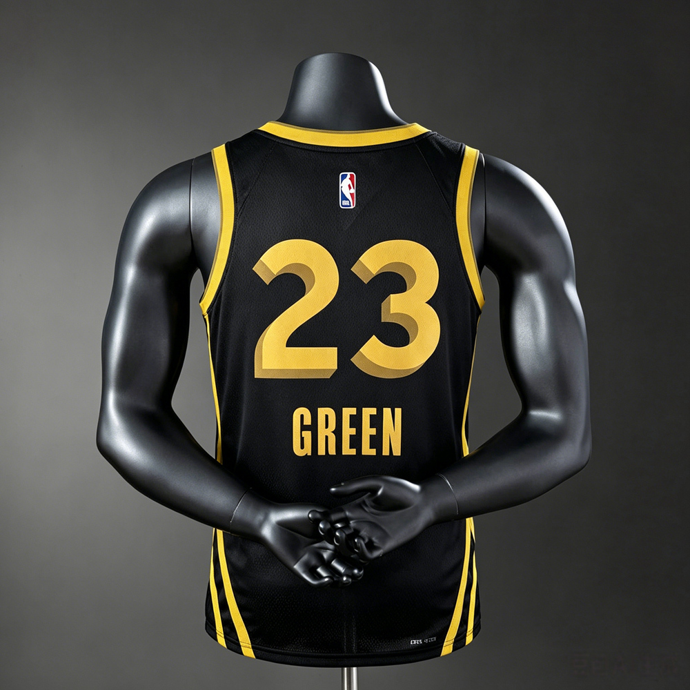 Golden State Warriors City Edition Green #23 NBA Jersey Silk Version Foto 2