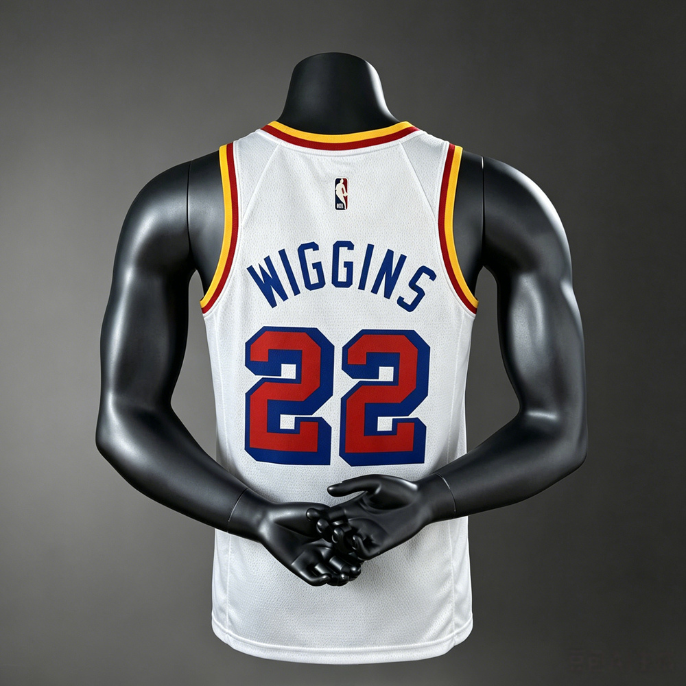 Golden State Warriors  Classic Edition Wiggins #22 NBA Jersey Silk Version Foto 2