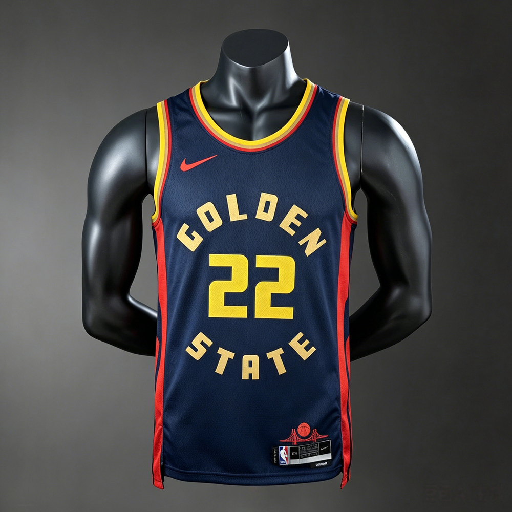 Golden State Warriors Statement Edition Wiggins #22 NBA Jersey Silk Version