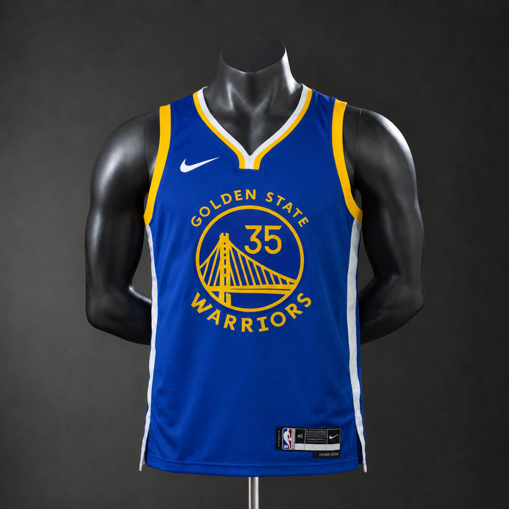Golden State Warriors Statement Edition Durant #35 NBA Jersey Silk Version