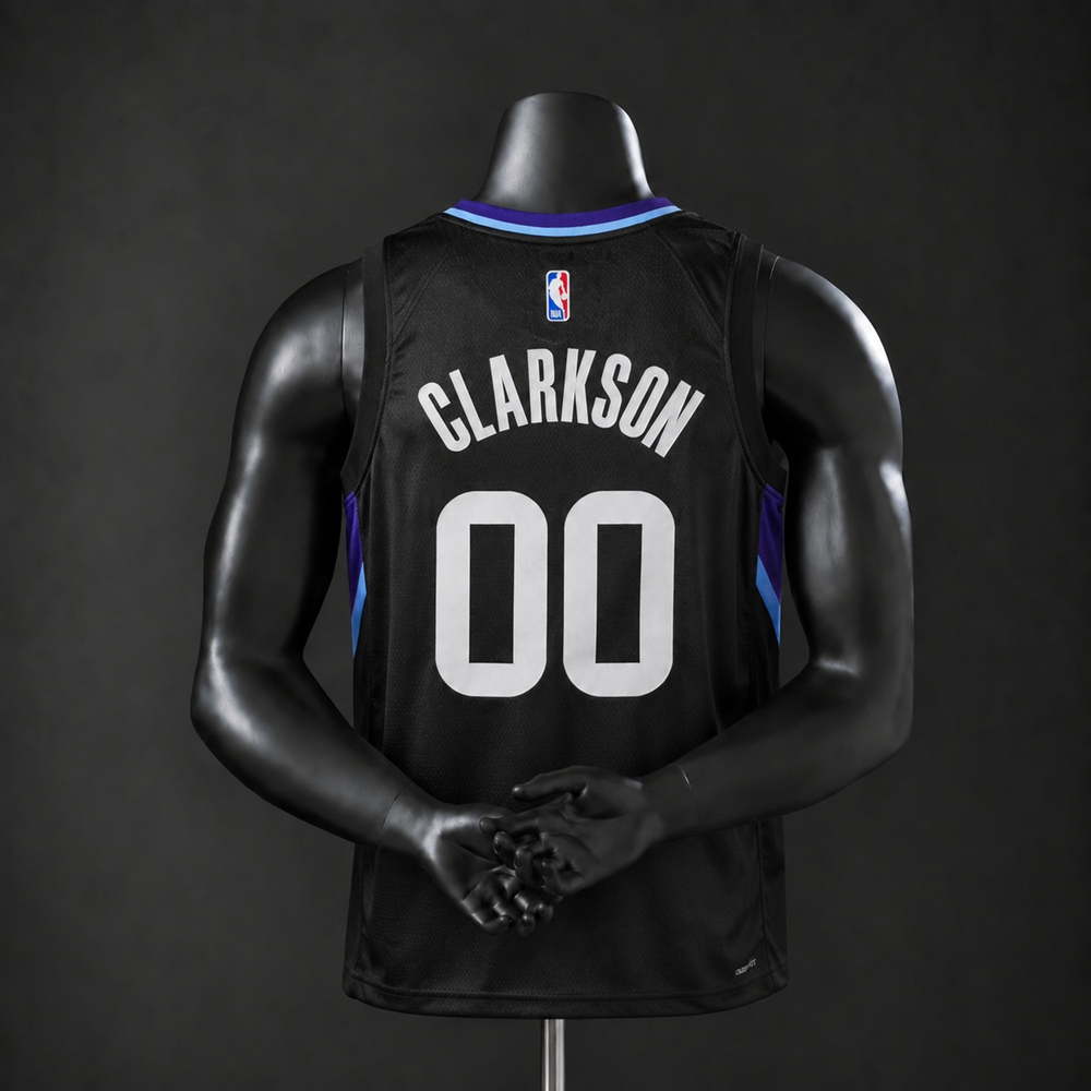 Utah Jazz Statement Edition Clarkson #00 NBA Jersey Silk Version Foto 2