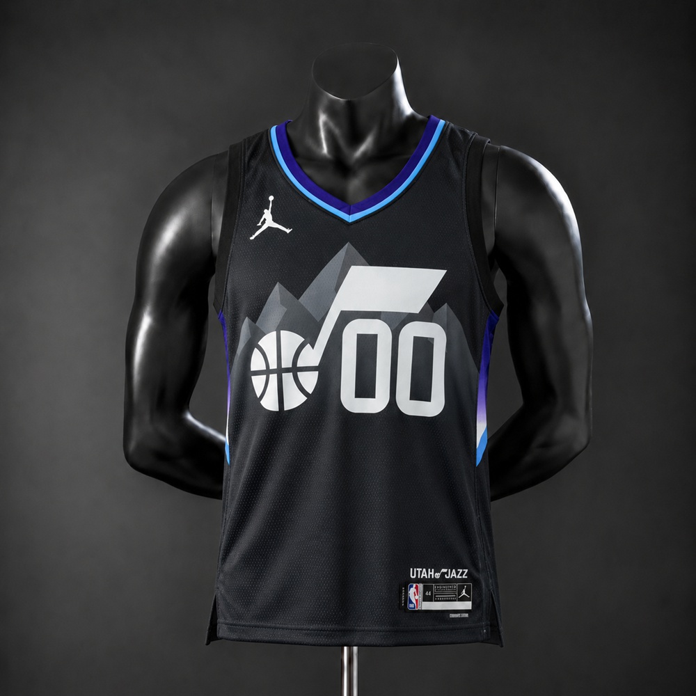 Utah Jazz Statement Edition Clarkson #00 NBA Jersey Silk Version