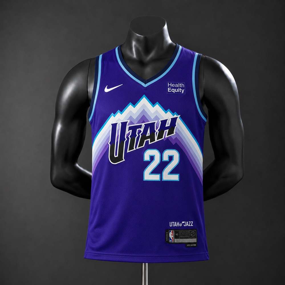 Utah Jazz City Edition Darryn Peterson #22 NBA Jersey Embroidered Version