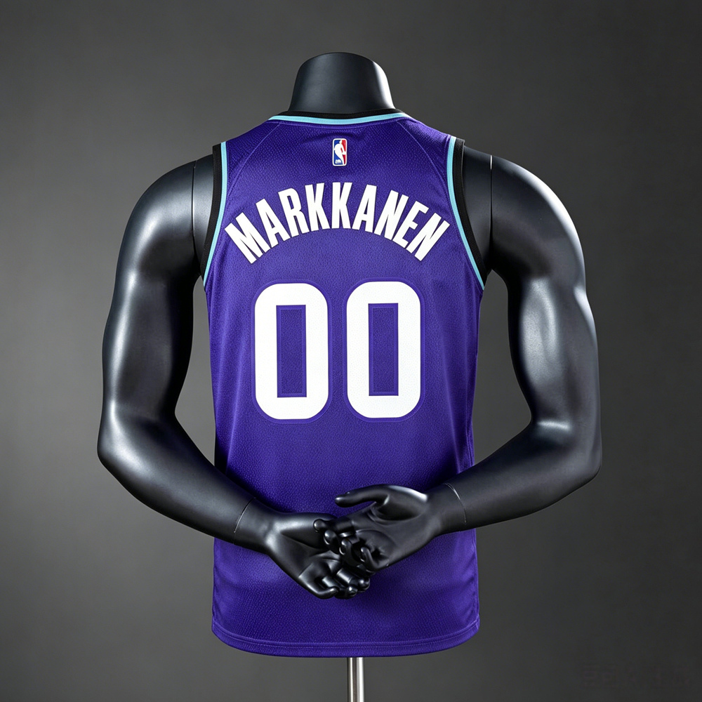 Utah Jazz City Edition Markkanen #00 NBA Jersey Silk Version Foto 2