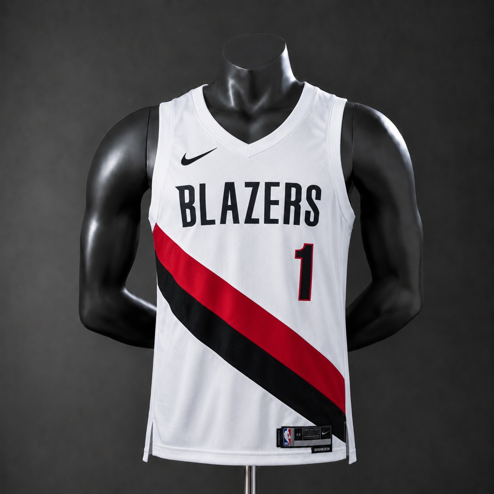 Portland Trail Blazers Association Edition Morant #1 NBA Jersey Silk Version