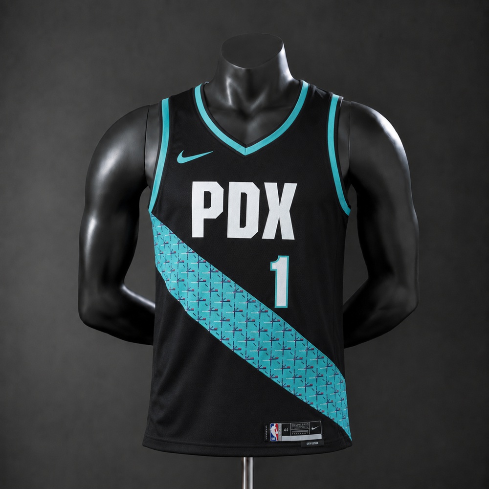 Portland Trail Blazers City Edition Ja Morant #1 NBA Jersey Silk Version
