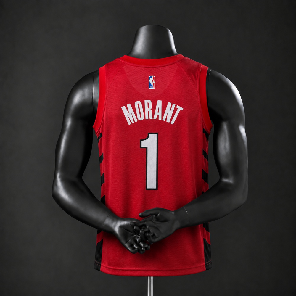 Portland Trail Blazers Statement Edition Morant #1 NBA Jersey Silk Version Foto 2