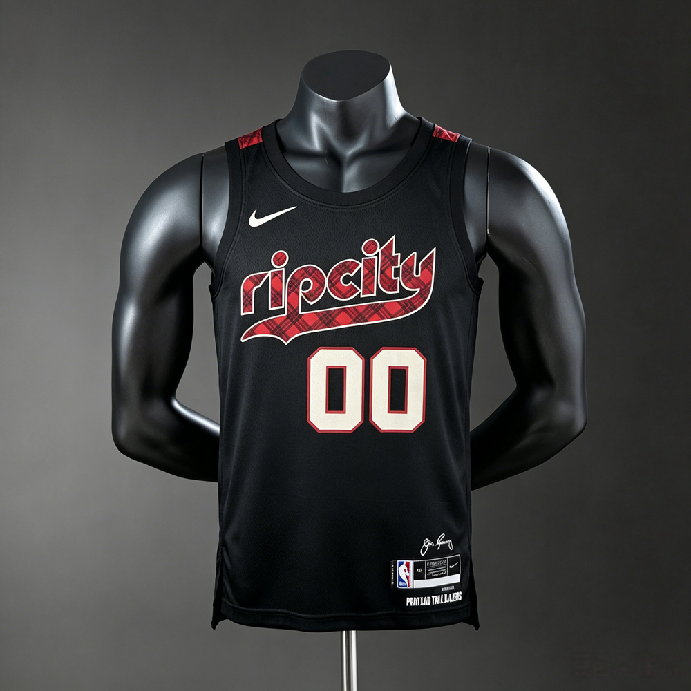 Portland Trail Blazers City Edition Henderson #00 NBA Jersey Silk Version (1)