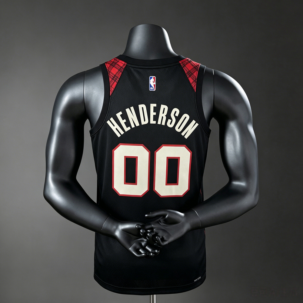 Portland Trail Blazers City Edition Henderson #00 NBA Jersey Silk Version (1) Foto 2