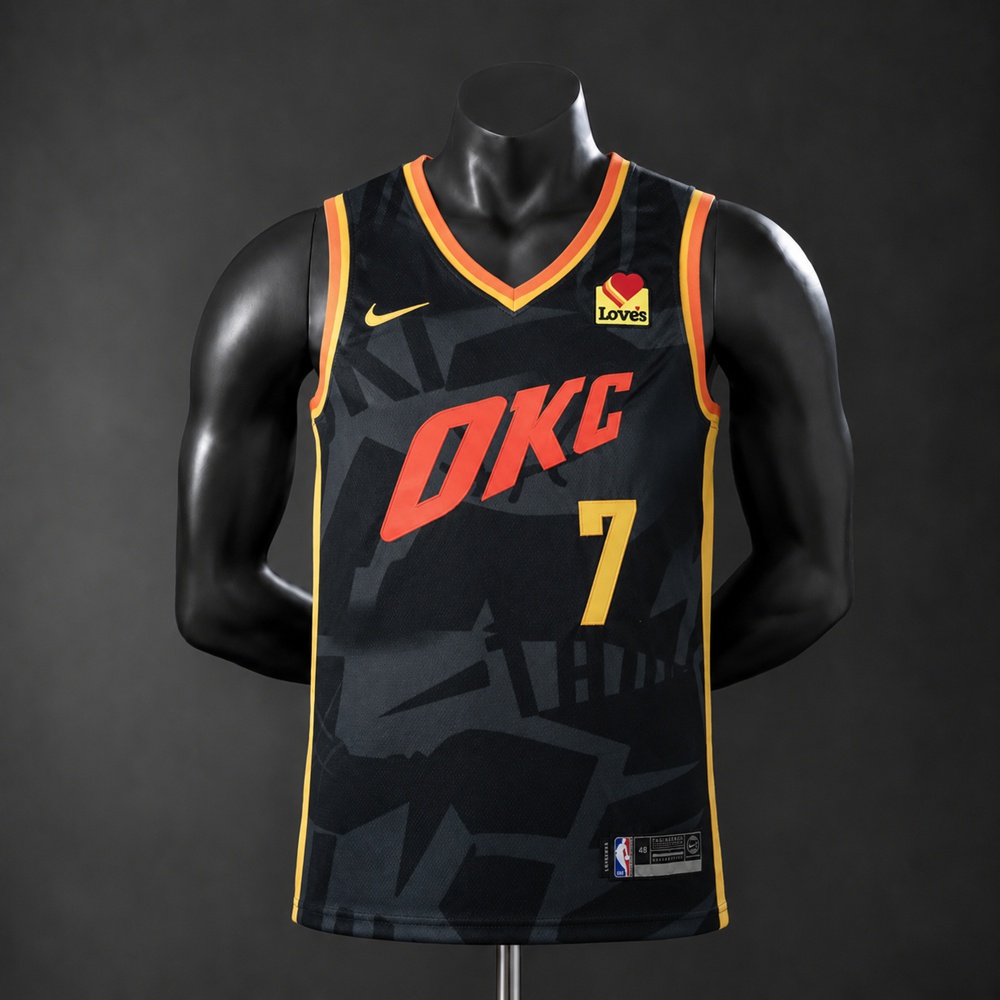 Oklahoma City Thunder City Edition Chet Holmgren #7 NBA Jersey Embroidered Version