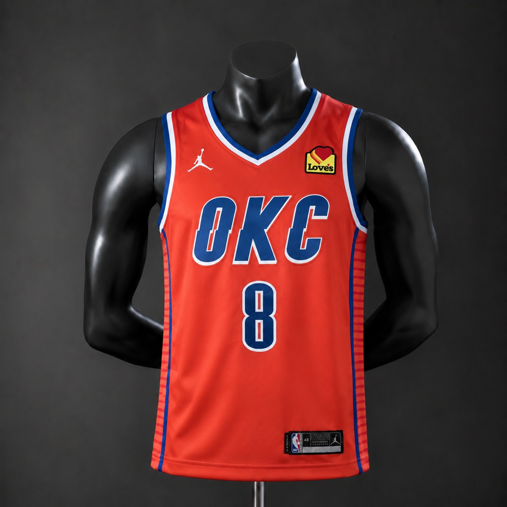 Oklahoma City Thunder City Edition Shai Gilgeous-Alexander #8 NBA Jersey Embroidered Version