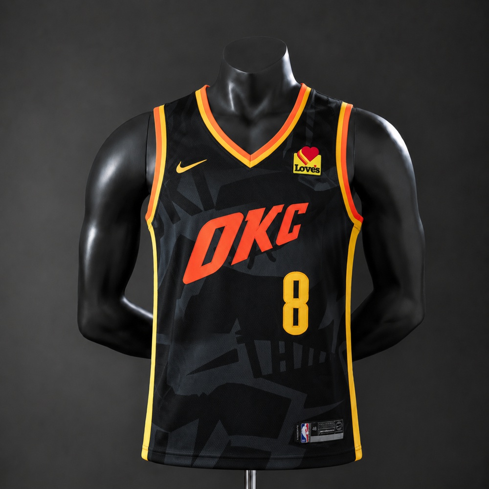 Oklahoma City Thunder City Edition Williams #8 NBA Jersey Embroidered Version