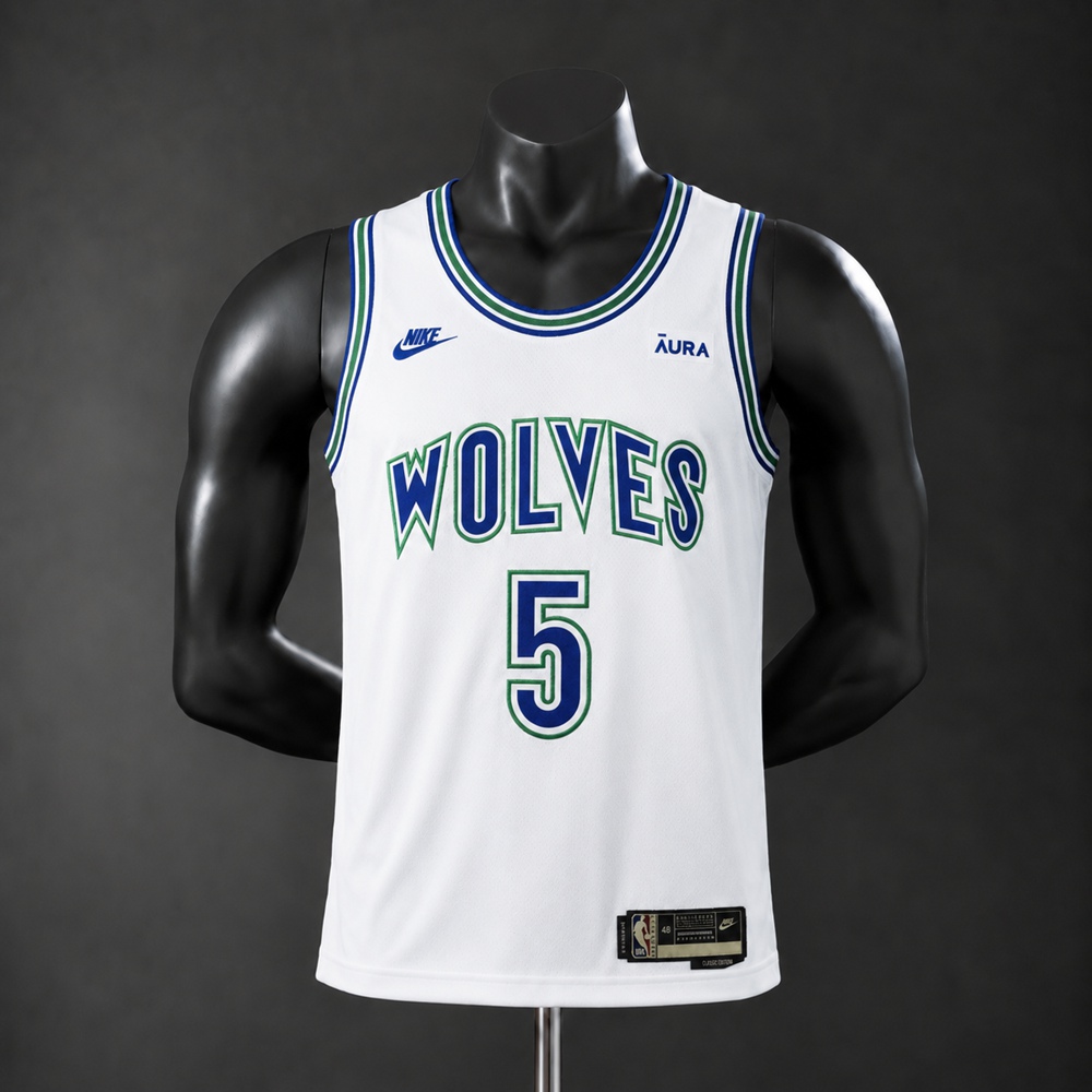 Minnesota Timberwolves City Edition Anthony Edwards #5 NBA Jersey Embroidered Version
