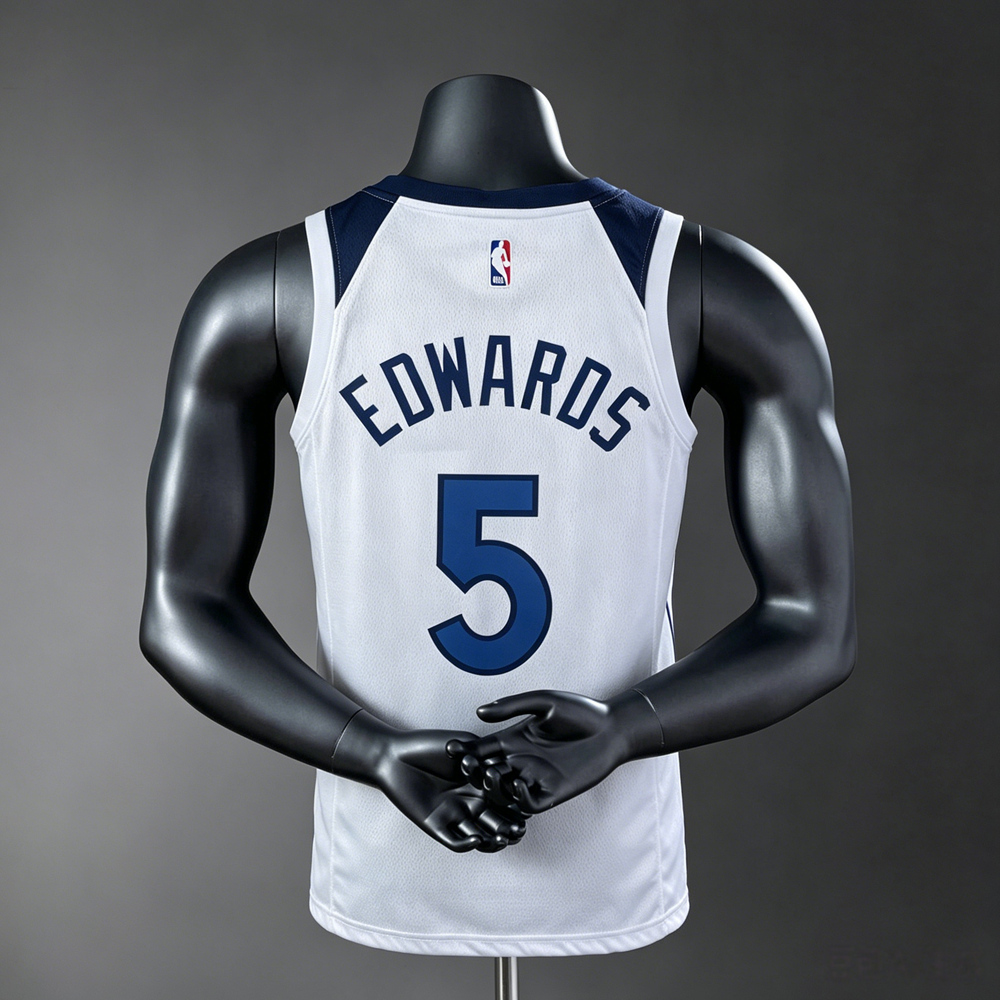 Minnesota Timberwolves Classic Edition Edwards #5 NBA Jersey Silk Version Foto 2