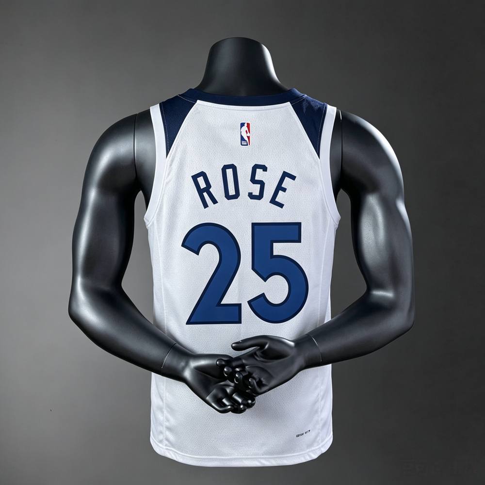 Minnesota Timberwolves Classic Edition Rose #25 NBA Jersey Silk Version Foto 2