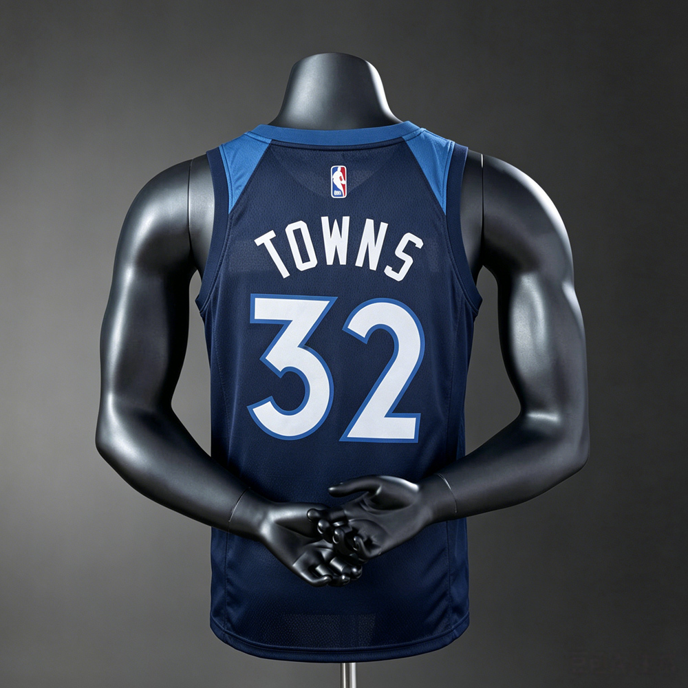 Minnesota Timberwolves Classic Edition Karl-Anthony Towns #32 NBA Jersey Silk Version Foto 2