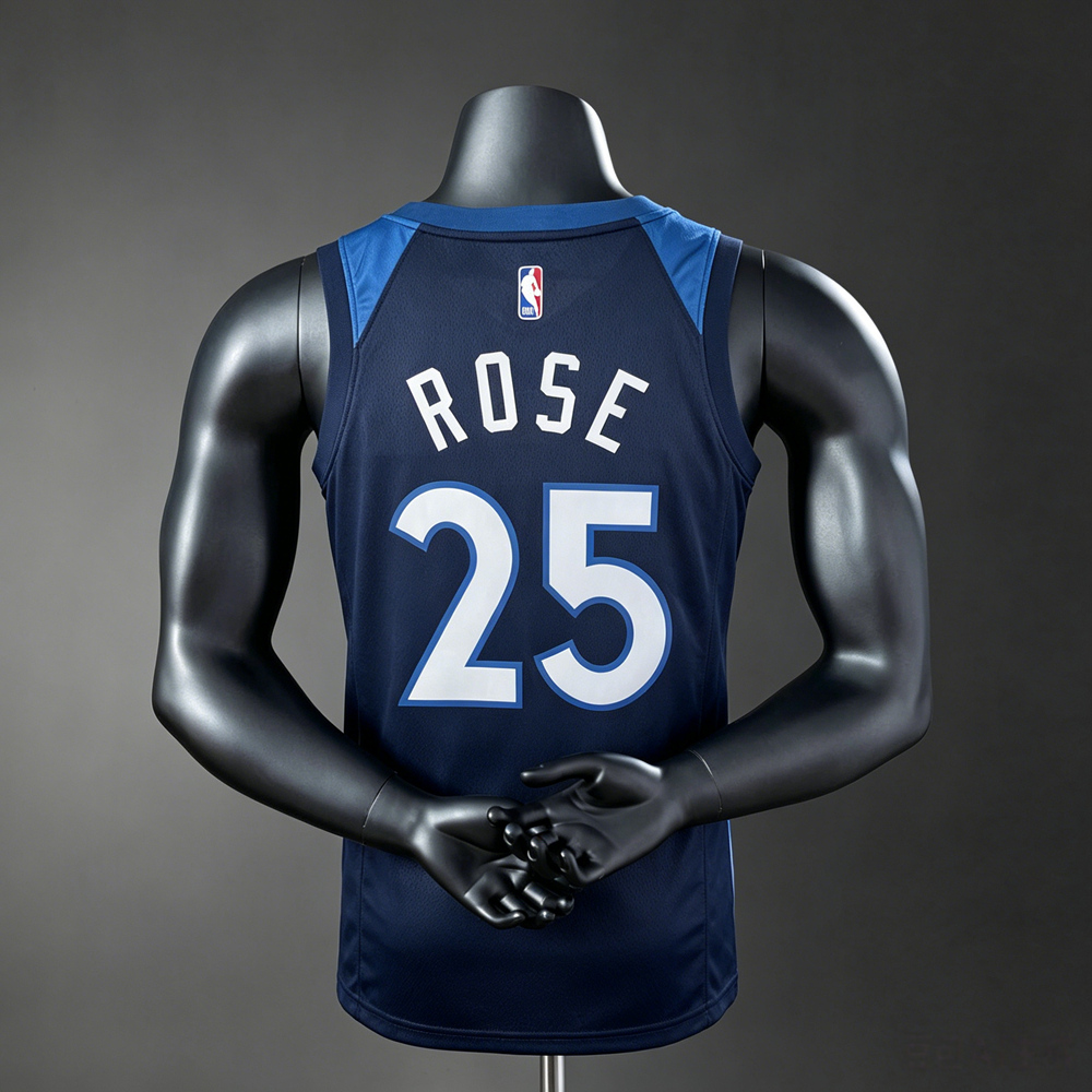 Minnesota Timberwolves City Edition Rose #25 NBA Jersey Silk Version Foto 2