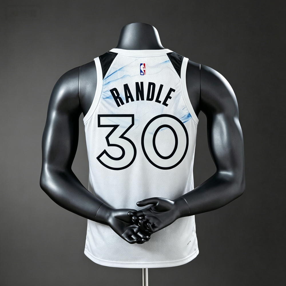 Minnesota Timberwolves City Edition Randle #30 NBA Jersey Silk Version Foto 2