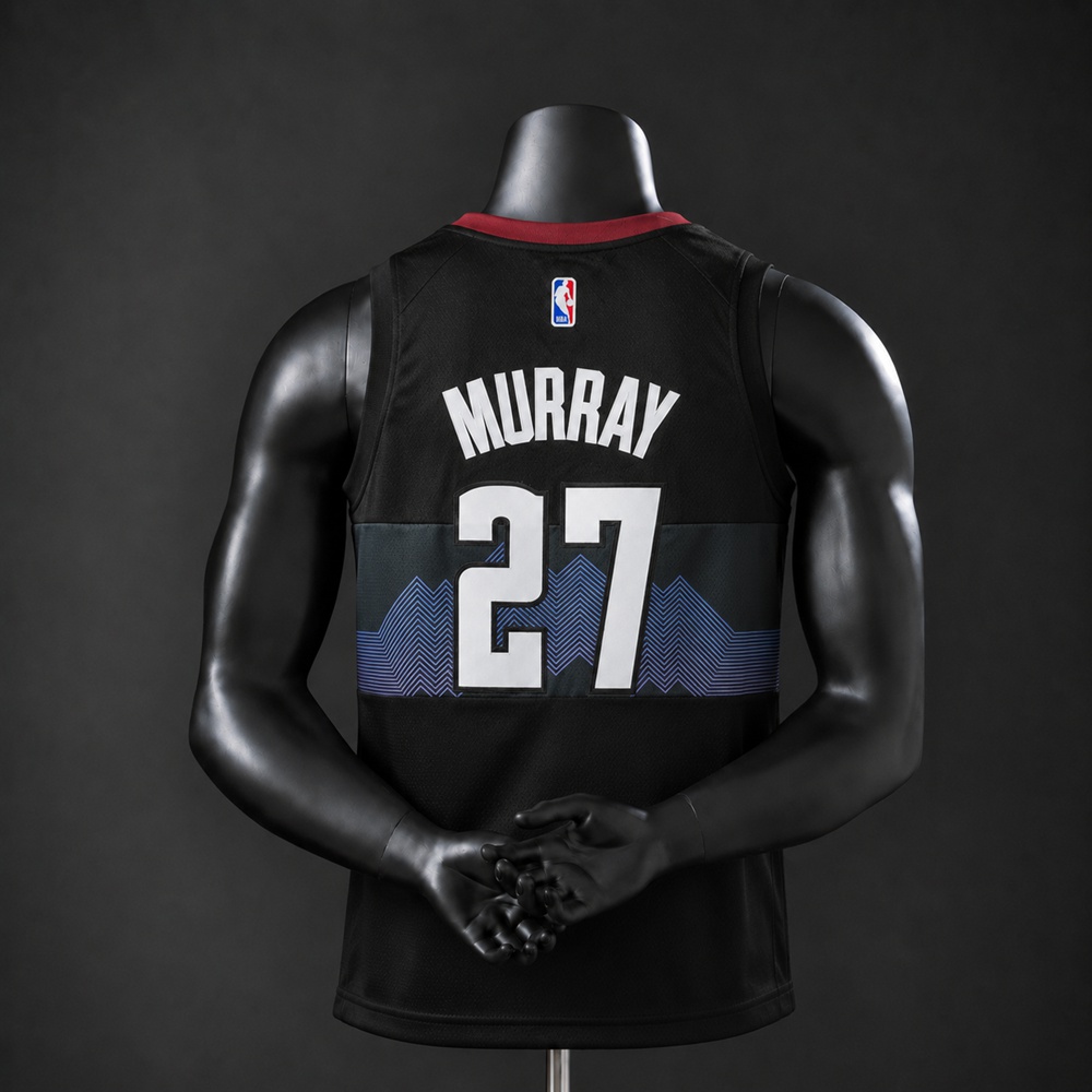 Denver Nuggets City Edition Murray #27 NBA Jersey Embroidered Version Foto 2