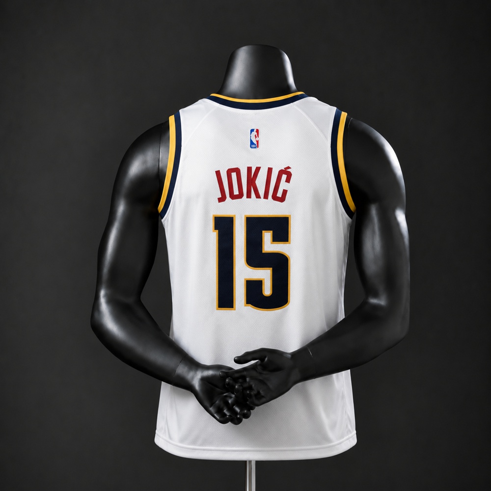 Denver Nuggets Association Edition Jokic #15 NBA Jersey Embroidered Version Foto 2