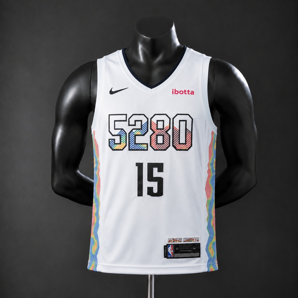 Denver Nuggets City Edition Jokic #15 NBA Jersey Embroidered Version