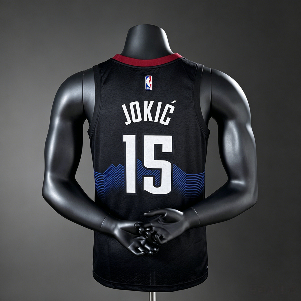 Denver Nuggets City Edition Nikola Jokic #15 NBA Jersey Silk Version Foto 2