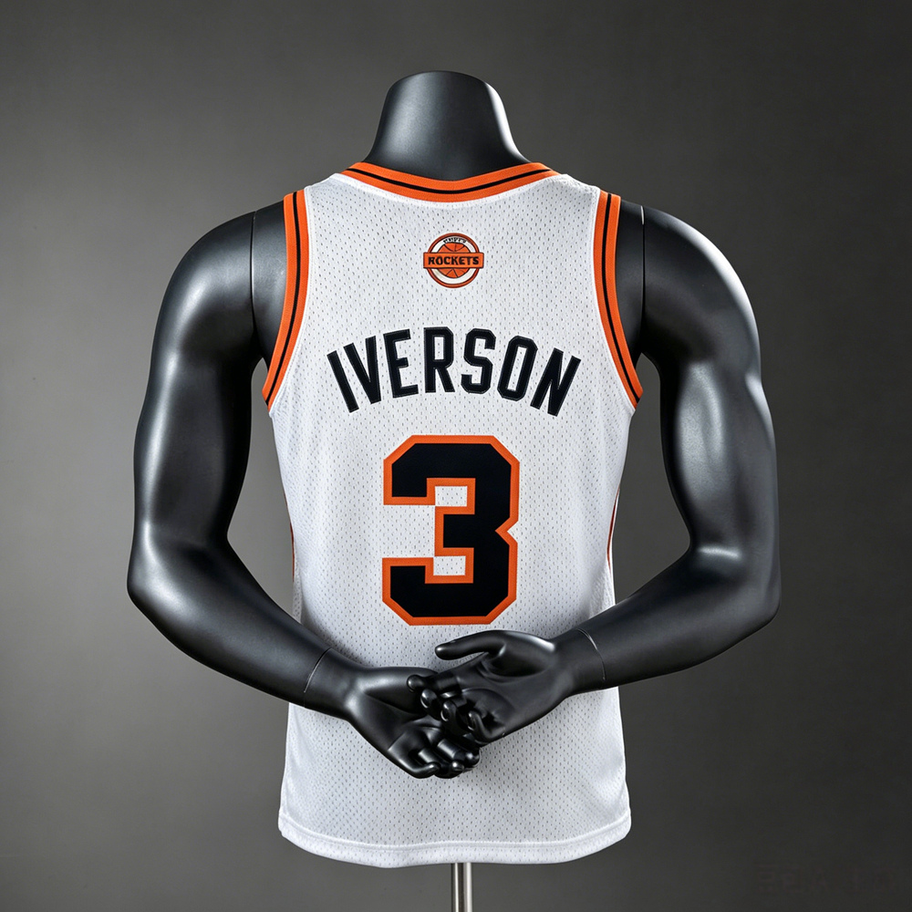 Denver Nuggets Classic Edition Iverson #3 NBA Jersey Silk Version Foto 2