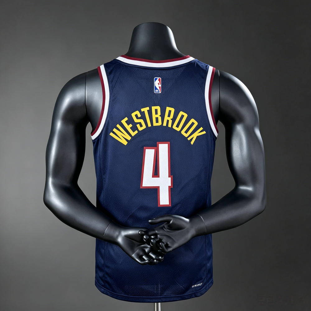 Denver Nuggets Icon Edition Westbrook #4 NBA Jersey Silk Version Foto 2