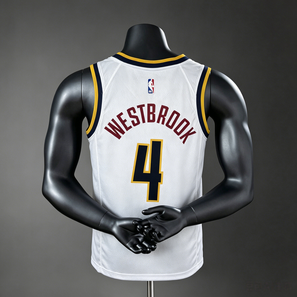 Denver Nuggets Hardwood Classics Edition Westbrook #4 NBA Jersey Silk Version Foto 2
