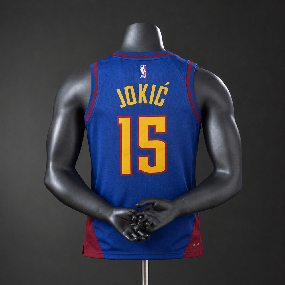 Denver Nuggets Statement Edition Jokic #15 NBA Jersey Silk Version Foto 2